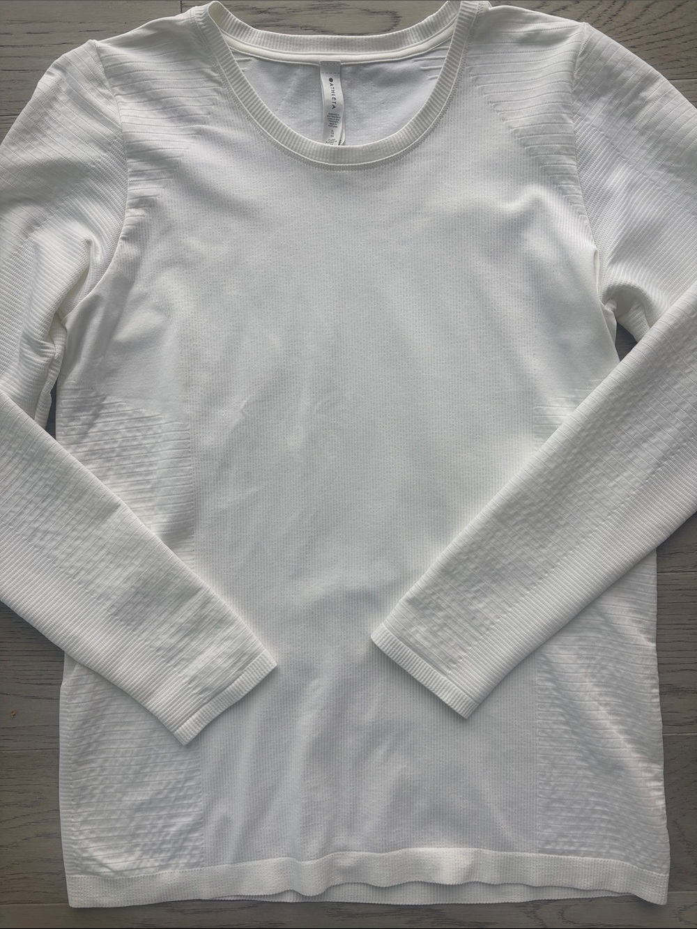 Athleta Flurry Blizzard Rib Long Sleeve Shirt White/Cream Size XL NWOT - Picture 3 of 8